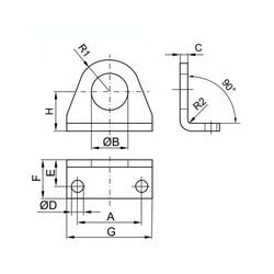 Łapa montażowa ISO6432 D20/25
