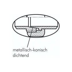 Śrubunek do wspawania, uszczelnienie stożkowe, Rp 1 1/4"(GW)-42,4mm