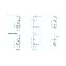 Zawór pneumatyczny 3/2 G 1/8, bistabilny