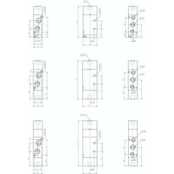 Zawór pneumatyczny 5/2 G 1/4 (pilot G 1/8), bistabilny