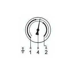 Manometr kontaktowy pionowy (CrNi/mos.) D 160, 0 - 6 bar