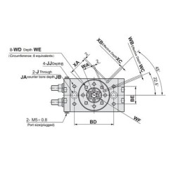 Stół obrotowy z systemem zębatkowym D30, seria CAQ - PNEUER
