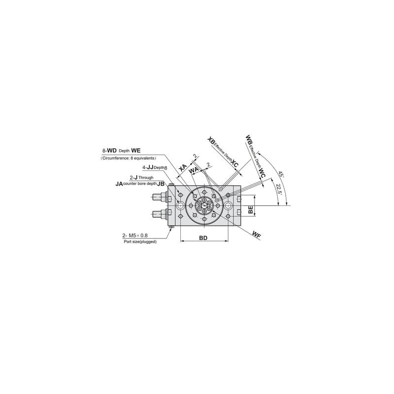 Stół obrotowy z systemem zębatkowym D30, seria CAQ - PNEUER