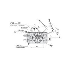 Stół obrotowy z systemem zębatkowym D30, seria CAQ - PNEUER