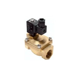 2/2-drogowy zawór elektromagnetyczny mosiezny G 1/4", 0 - 13 bar, NC, Eco