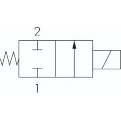2/2-drogowy zawór elektromagnetyczny mosiezny G 1/4", 0 - 13 bar, NC, Eco