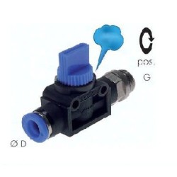Zawór odcinający wtykowy 3/2 G1/4-8
