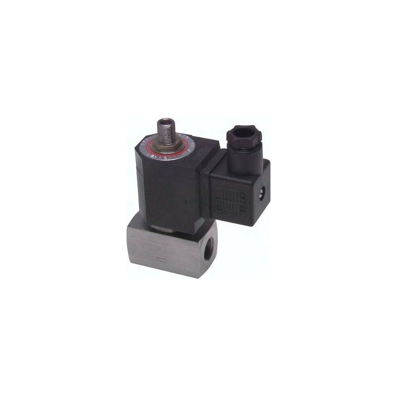 Zawór 3/2-drogowy elektromagnetyczny stal szl. G 1/8" bez napiecia otwarty (NO)