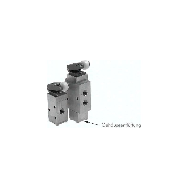3/2-drogowy lacznik krancowy G 1/4", z Dzwignia rolkowa, stal szlachetna