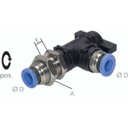 Zawór kulowy wtykowy kątowy grodziowy 10