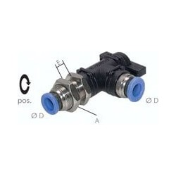 Zawór kulowy wtykowy kątowy grodziowy 8