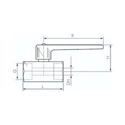 Zawór kulowy mini, z długą rączką, G3/8(GW), PN15