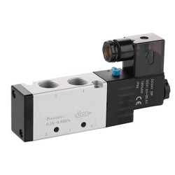 Elektrozawór 5/2 G1/2, 12V DC, monostabilny - PNEUER