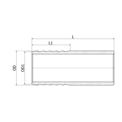 Tuleja do węża do spawania 4" x 115 mm, 316L