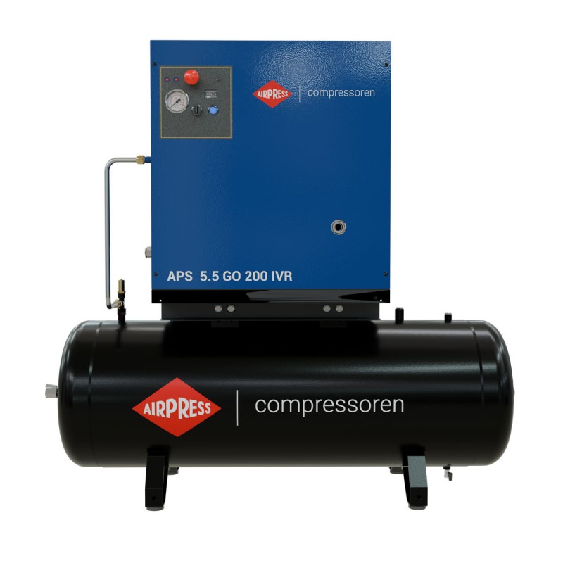 Kompresor śrubowy APS 5.5 GO 200 Combi IVR 5.5 KM / 4 kW 10 bar 264-468 l/min 200 l