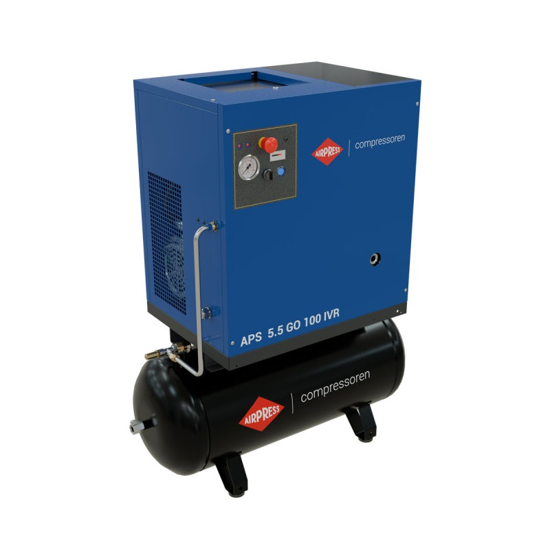 Kompresor śrubowy APS 5.5 GO 100 Combi IVR  5.5 KM / 4 kW 10 bar 498 l/min 100 l