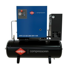 Kompresor śrubowy APS 5.5 GO 200 Combi Dry IVR 5.5 KM / 4 kW 10 bar 264-468 l/min 200 l