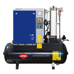 Kompresor śrubowy APS 7 Basic i-Combi Dry 10 bar 7.5 KM/5.5 kW 780 l/min 200 l z adsorpcyjnym zestawem filtracyjnym OFAG4