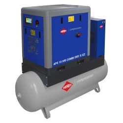 Kompresor śrubowy APS 10 IVR Combi Dry X 10 bar 10 KM/7.5 kW 380-1050 l/min 500 l
