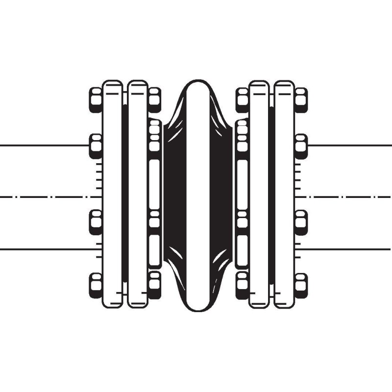 Kompensator, DN50/PN16, Edelstahl 1.4404