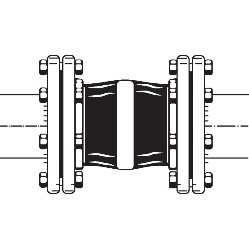 Kompensator, DN150/PN16, Edelstahl 1.4404