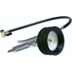 Pistolet do pompowania kól skalibrowany, 0 - 12 bar, Dzwignia wtyczki