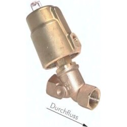 Zawór skośny pneumatyczny 2/2 G 2-1/2" (NC), mosiądz