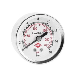 Manometr 50 mm 1/4" 0-16 bar - przyłącze tylne