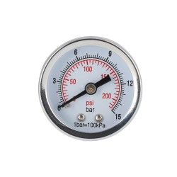 Manometr 40 mm 1/8" 0-15 bar - przyłącze tylne