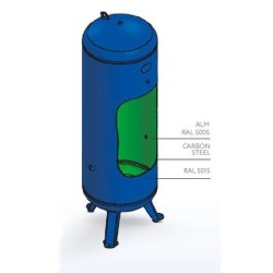 Zbiornik ciśnieniowy pionowy 1000 litrów, 12 bar, ALM - CSC Baglioni
