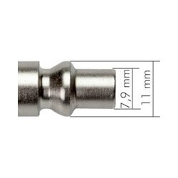 Króciec do węża do szybkozłączek (ARO/ORION) waż 9 mm, stal hartowana i niklowana