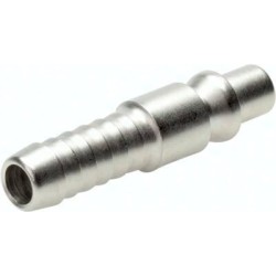 Króciec do węża do szybkozłączek (ARO/ORION) waż 10 mm, stal hartowana i niklowana