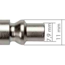 Króciec do węża do szybkozłączek (ARO/ORION) waż 13 mm, stal hartowana i niklowana