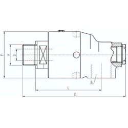 Uniwersalne złącze obrotowe, DEUBLIN, G 1 1/2"- G 1 1/2" LH