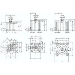 Silownik o krótkim skoku, jednostronnego dzialania, 16,skok 10mm