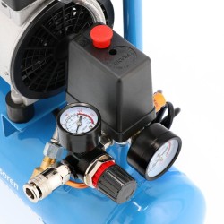 Mały kompresor L 6-105 8 bar + zestaw z pistoletem do przedmuchu i wężem pneumatycznym