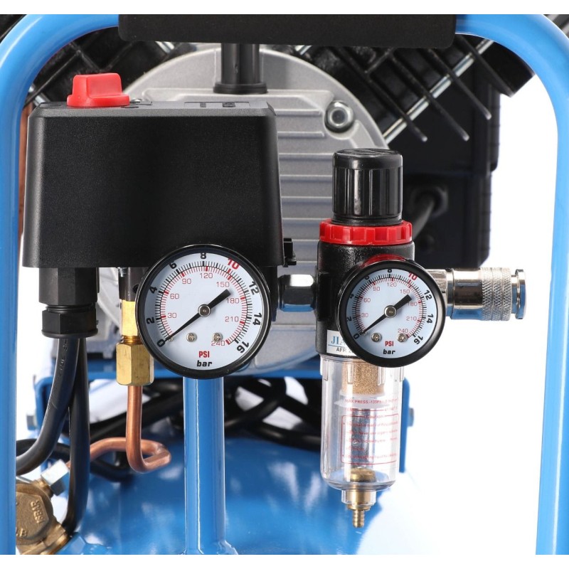 Kompresor dwutłokowy LM 50-350 + zestaw gwoździarka i akcesoria