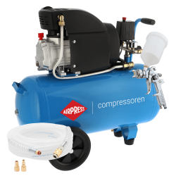Kompresor HL 325-50 + zestaw pistolet lakierniczy i wąż pneumatyczny