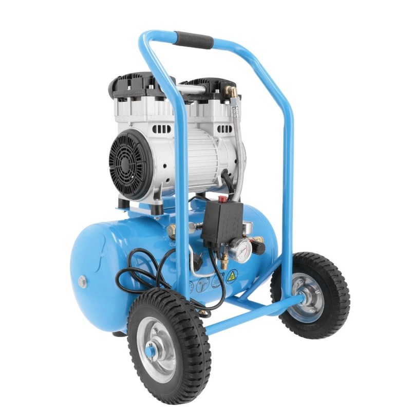 Cichy kompresor LMO 25-250 + zestaw z pistoletem do przedmuchu i wężem pneumatycznym