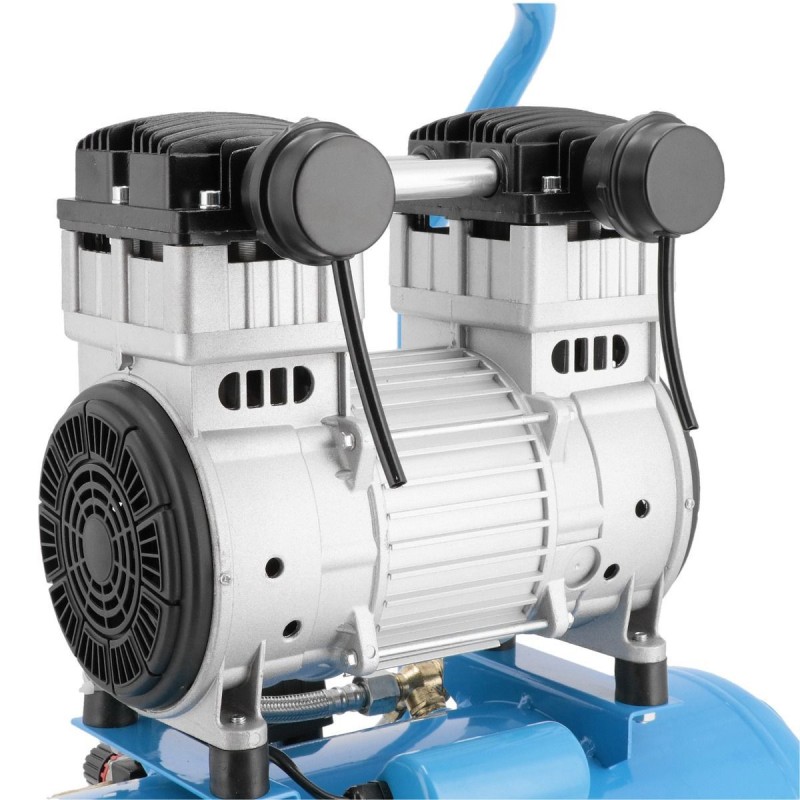 Cichy kompresor LMO 25-250 + zestaw z pistoletem do przedmuchu i wężem pneumatycznym