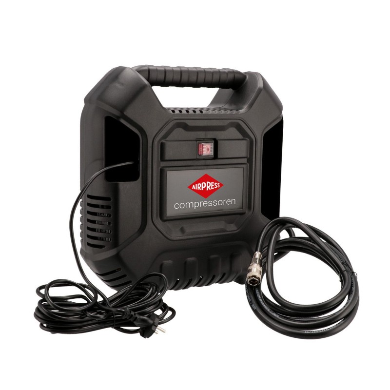 Mały kompresor bezolejowy walizkowy HLO 180 8 bar 1.5 KM/ 1.1 kW 150 l/min + zestaw akcesoriów