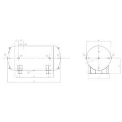 Zbiornik ciśnieniowy poziomy 5000 litrów, 12 bar, ALM - CSC Baglioni
