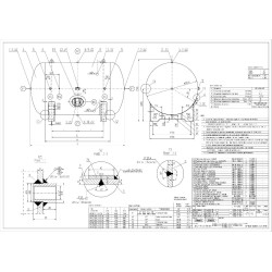 Zbiornik ciśnieniowy poziomy  KP-10000/L-11/2,0