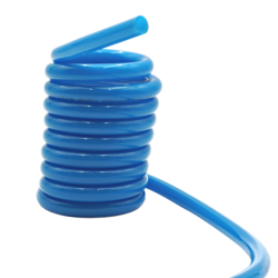 Przewód pneumatyczny spiralny PU, bez zakuć, o średnicy 6x4, 6m