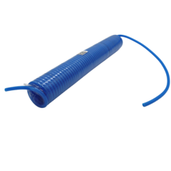 Przewód pneumatyczny spiralny PU, bez zakuć, o średnicy 6x4, 6m