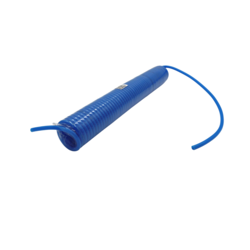 Przewód pneumatyczny spiralny PU, bez zakuć, o średnicy 6x4, 6m