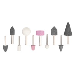 Kamienie szlifierskie - zestaw 10 szt. w walizce - do szlifierki/wiertarki