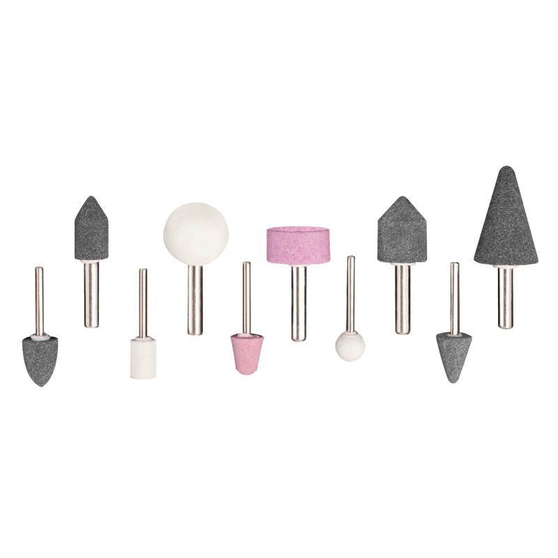 Kamienie szlifierskie - zestaw 10 szt. w walizce - do szlifierki/wiertarki