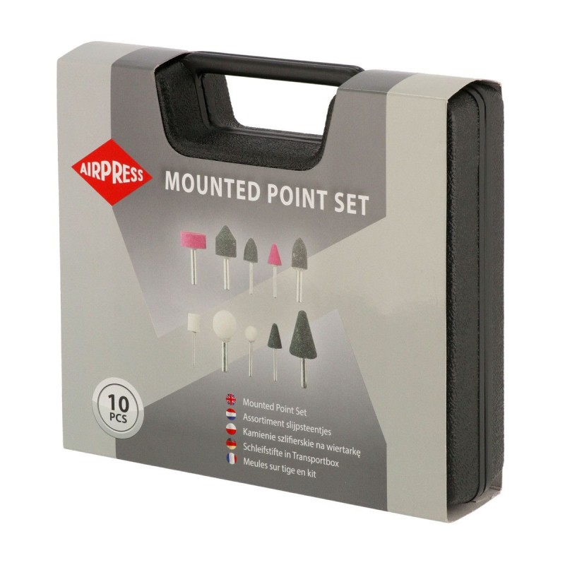 Kamienie szlifierskie - zestaw 10 szt. w walizce - do szlifierki/wiertarki