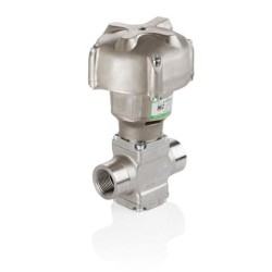 Zawór pneumatyczny kołnierzowy 2/2 NO, stal nierdzewna, PTFE, DN32, PN40, siłownik D150, seria R298 - ASCO